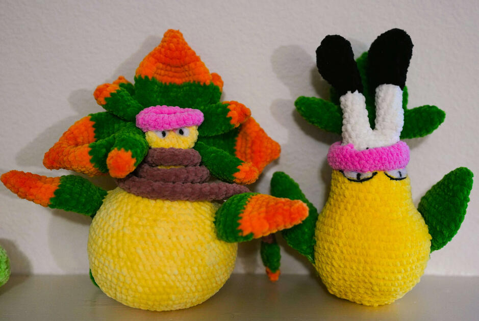 Mega Victreebel and Victreebel eating james
